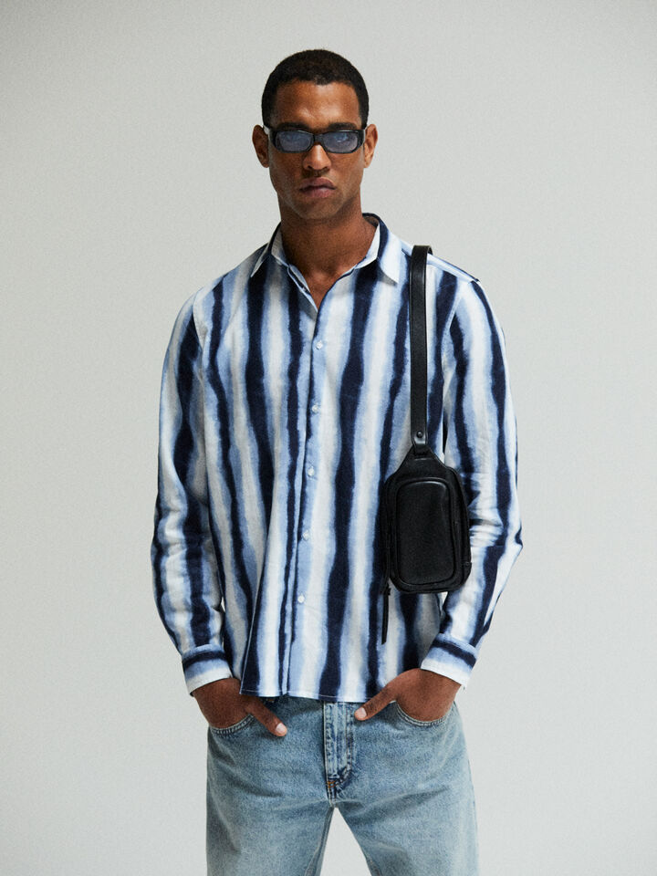 Slim fit printed shirt - men's slim fit shirts - Multi-color | Sisley image number 7